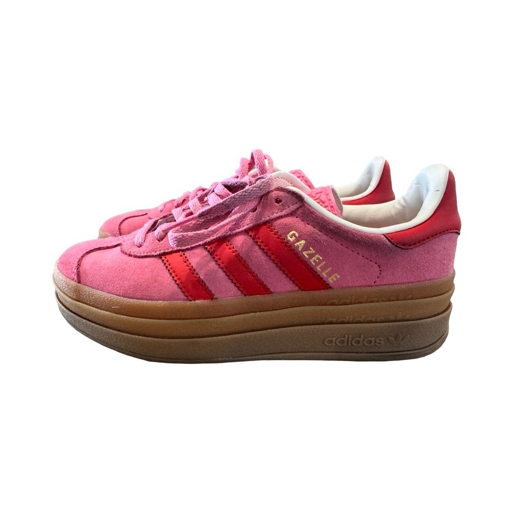 Adidas Gazelle adidas Gazelle Bold Athletic Shoe Big Kid Red Pink 4.5 - Picture 1 of 8